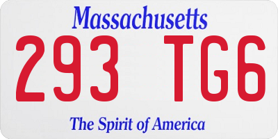 MA license plate 293TG6