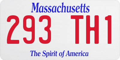 MA license plate 293TH1