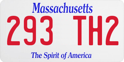 MA license plate 293TH2