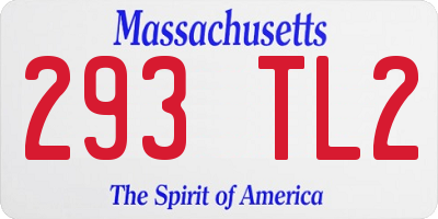MA license plate 293TL2
