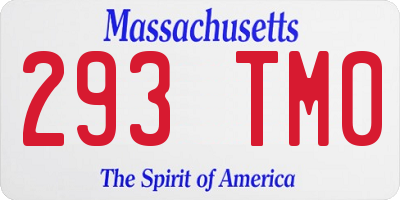 MA license plate 293TM0