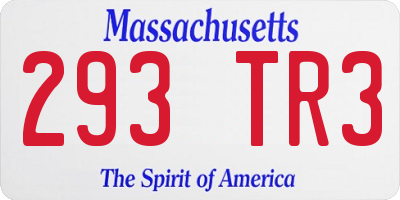MA license plate 293TR3