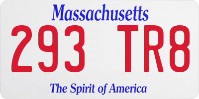 MA license plate 293TR8