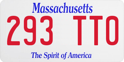 MA license plate 293TT0