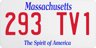 MA license plate 293TV1