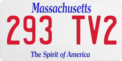MA license plate 293TV2