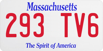 MA license plate 293TV6