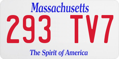 MA license plate 293TV7