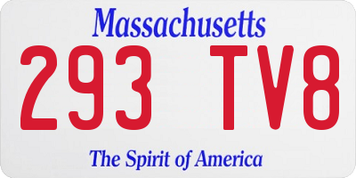 MA license plate 293TV8