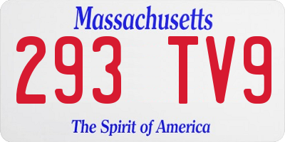 MA license plate 293TV9