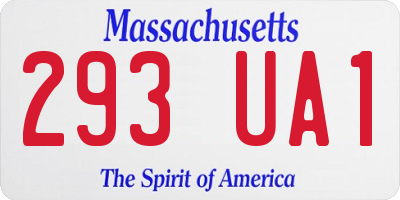 MA license plate 293UA1
