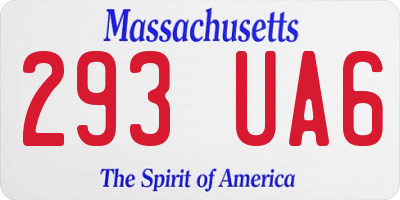 MA license plate 293UA6
