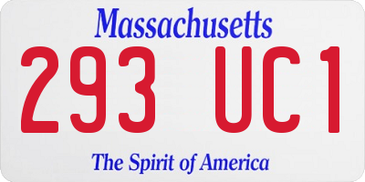 MA license plate 293UC1