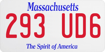 MA license plate 293UD6