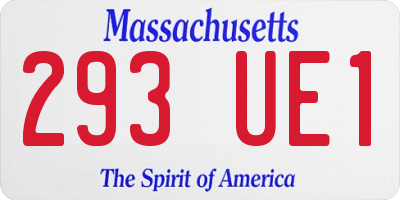 MA license plate 293UE1