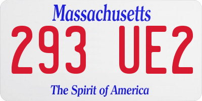 MA license plate 293UE2