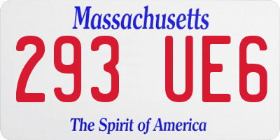 MA license plate 293UE6