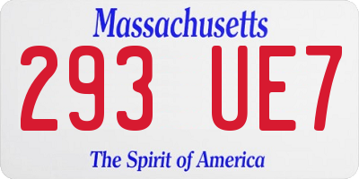 MA license plate 293UE7