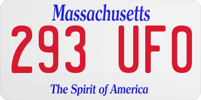 MA license plate 293UF0