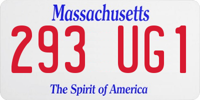 MA license plate 293UG1