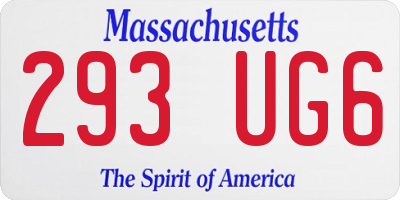 MA license plate 293UG6