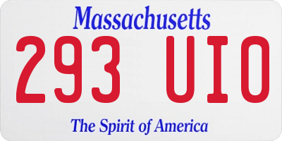 MA license plate 293UI0