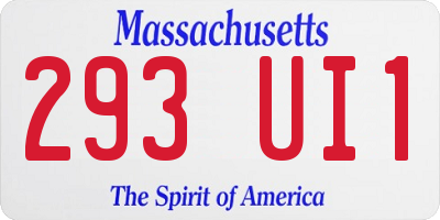MA license plate 293UI1