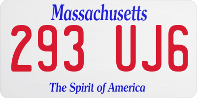 MA license plate 293UJ6