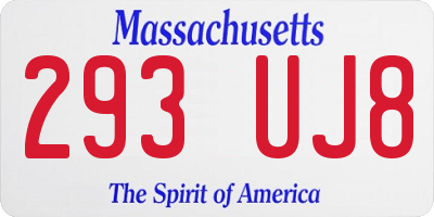 MA license plate 293UJ8