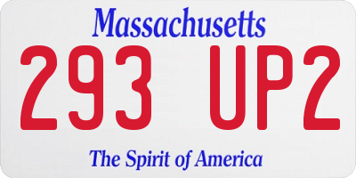 MA license plate 293UP2