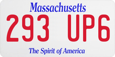 MA license plate 293UP6