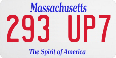 MA license plate 293UP7