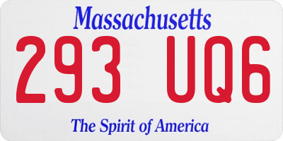 MA license plate 293UQ6