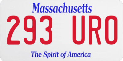 MA license plate 293UR0