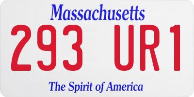 MA license plate 293UR1