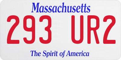 MA license plate 293UR2