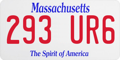 MA license plate 293UR6