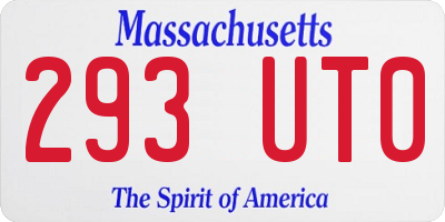 MA license plate 293UT0