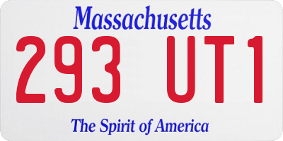 MA license plate 293UT1