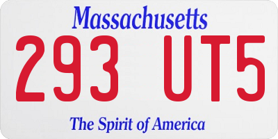 MA license plate 293UT5