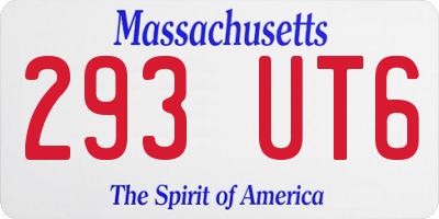 MA license plate 293UT6