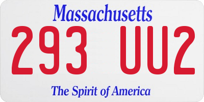 MA license plate 293UU2