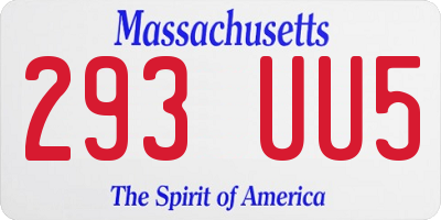 MA license plate 293UU5