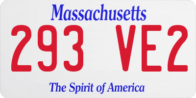 MA license plate 293VE2