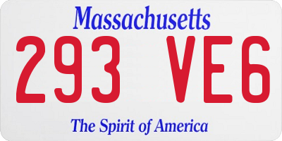 MA license plate 293VE6