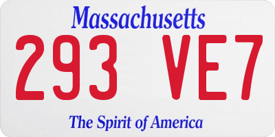 MA license plate 293VE7