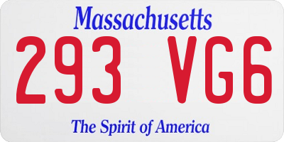 MA license plate 293VG6