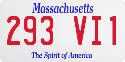 MA license plate 293VI1