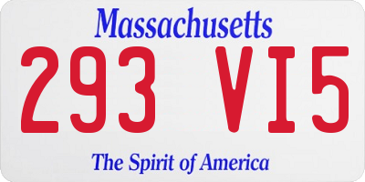 MA license plate 293VI5