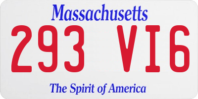 MA license plate 293VI6